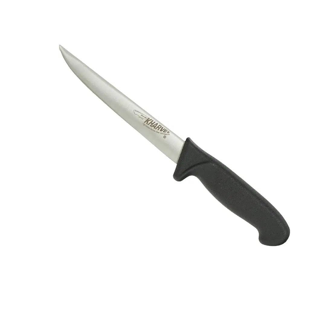 Kh Kharve Boning Knife Straight And Wide Blade 15Cm Black Handle 48221